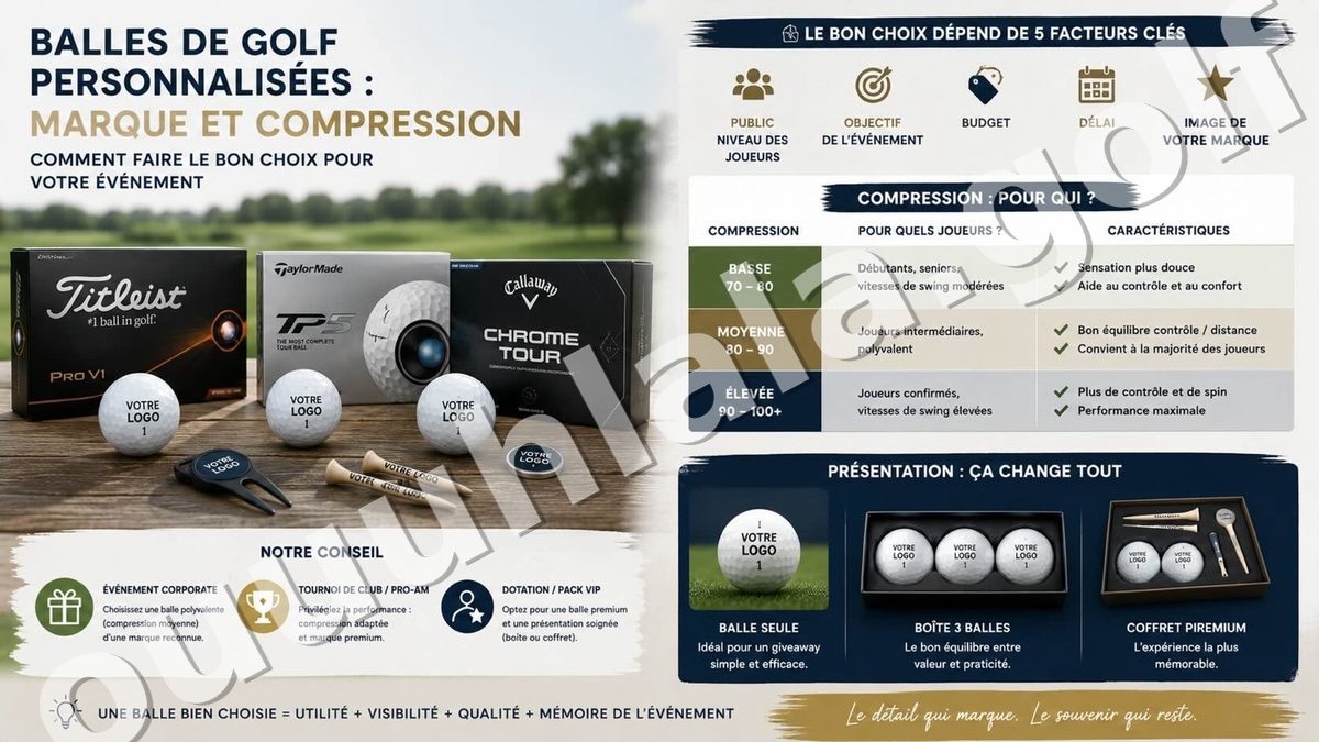 Balles de golf personnalisées : quelle marque et quelle compression choisir pour votre événement ?