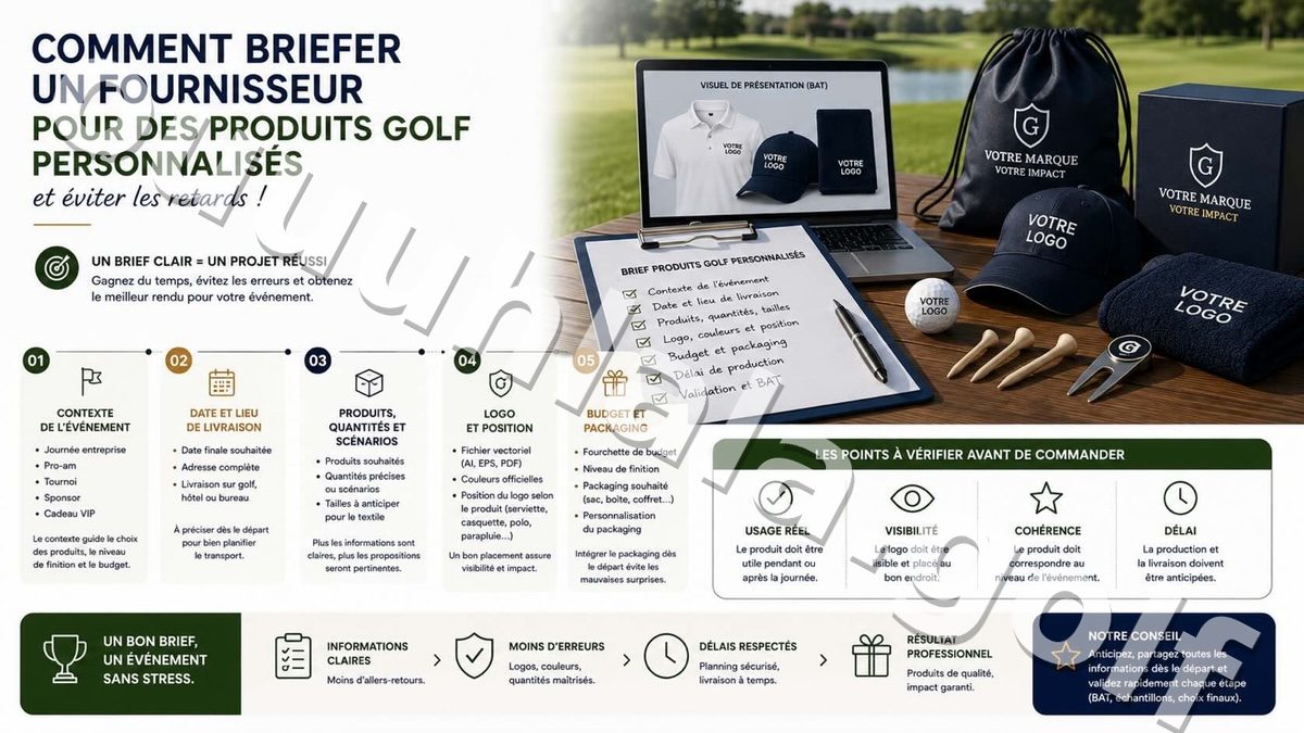 Comment briefer un fournisseur pour des produits golf personnalisés et éviter les retards