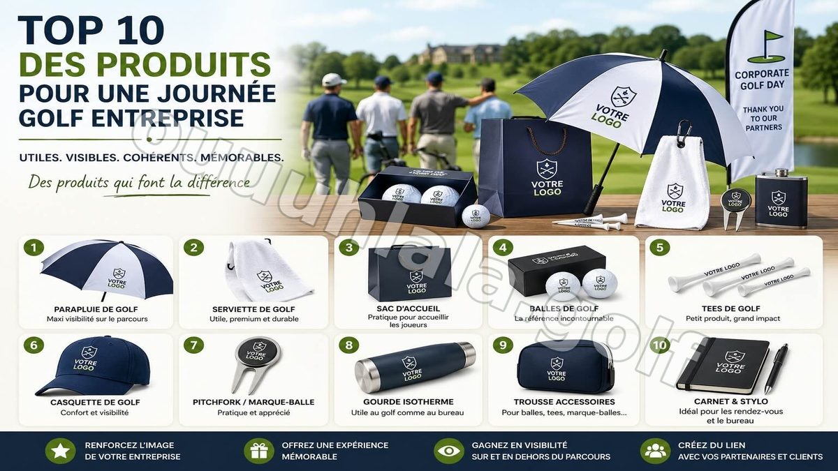 Top 10 des produits pour une journée golf entreprise