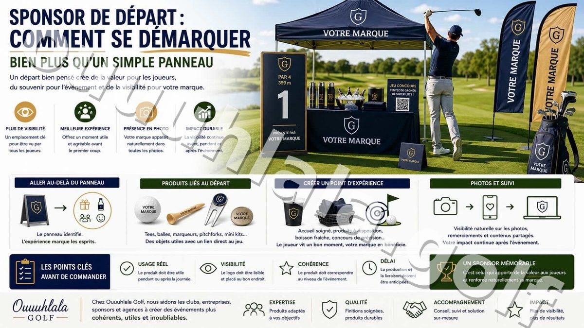 Comment se démarquer comme sponsor de départ sur un événement golf