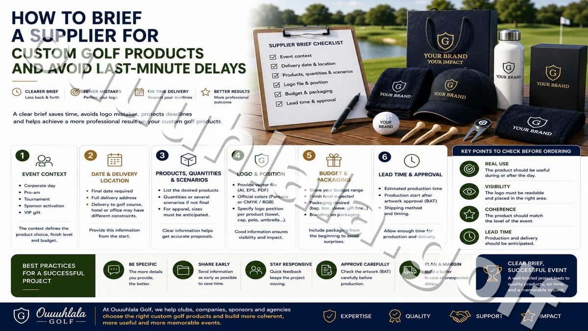 How to Brief a Supplier for Custom Golf Products and Avoid Last-Minute Delays