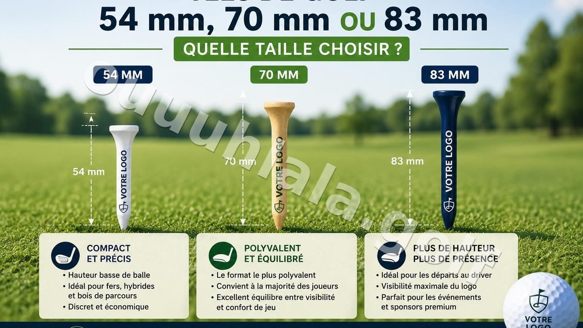 Tees de golf 54 mm, 70 mm ou 83 mm : quelle taille choisir ?