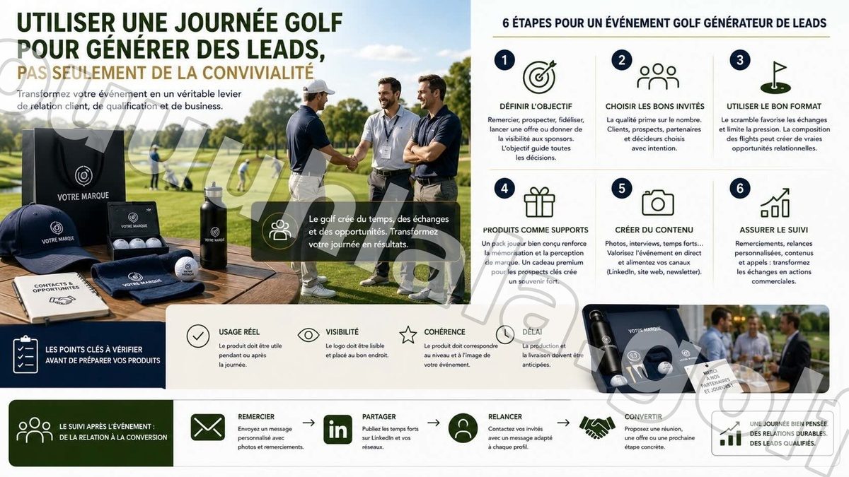 Utiliser une journée golf pour générer des leads, pas seulement de la convivialité