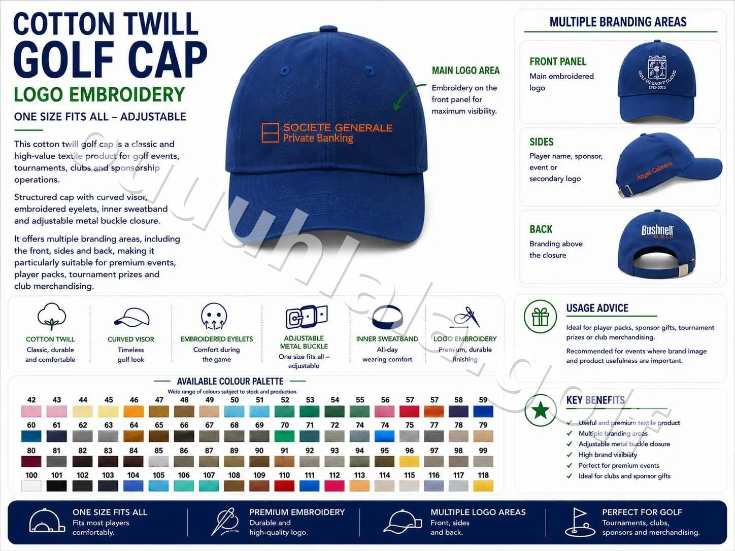 Cotton Twill Golf Cap