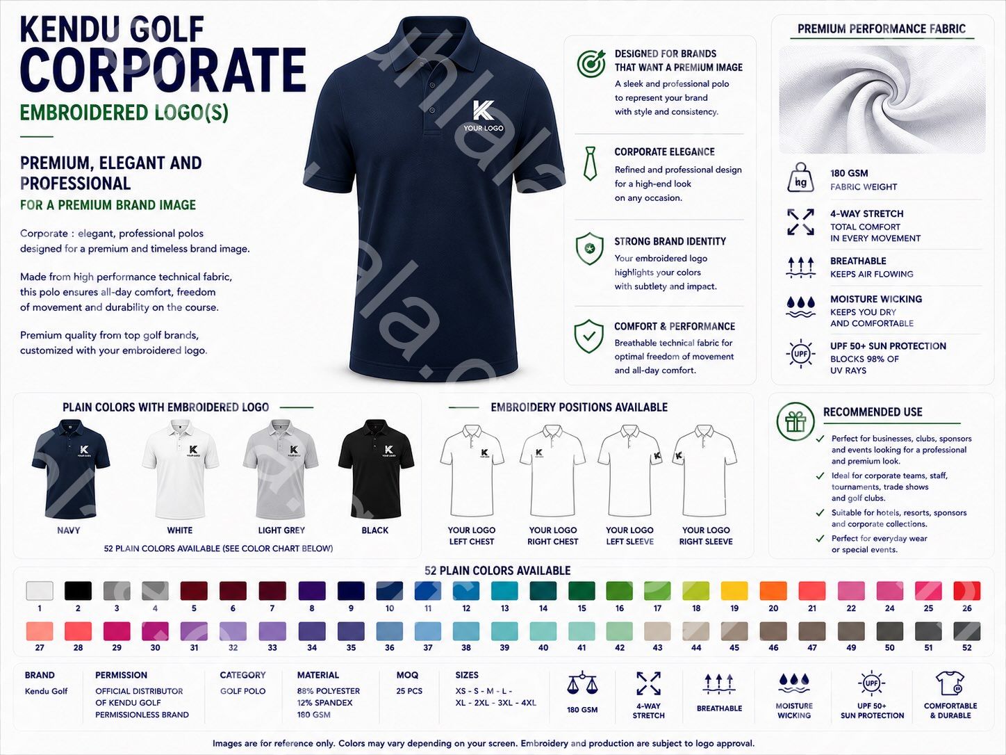 Kendu Golf Corporate - Embroidered Logo(s)