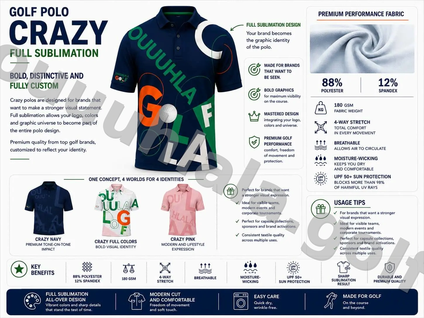 Crazy - The Premium Sublimation Polo Reimagined
